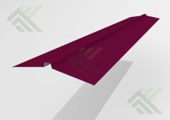 Конек широкий 2м (цвет-вишня 3005) П-обр.м/черепицы