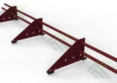 Снегозадержатель трубчатый 3м (цвет-вишня 3005)