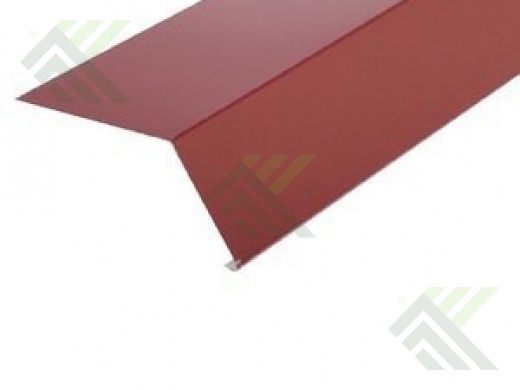 Планка карнизная 2м (цвет-красный RAL 3009) для черепицы