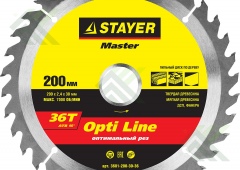 Диск пильный по дереву 200мм х30мм, 36Т STAYER