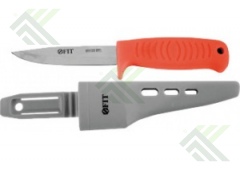 Нож FIT строительный нерж. сталь линейка на лезвии 100мм