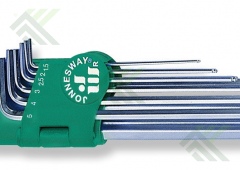 Набор шестигранников JW удлиненных с шаром 1,5-10мм 9пр.