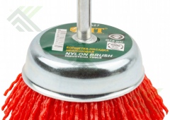Корщетка-чашка FIT 75мм нейлон со штифтом