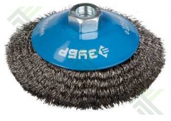 Щетка ЗУБР ПРОФЕССИОНАЛ для УШМ коническая жесткая 125мм М14