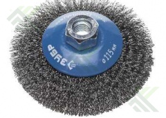 Щетка ЗУБР ПРОФЕССИОНАЛ для УШМ коническая жесткая 115мм М14