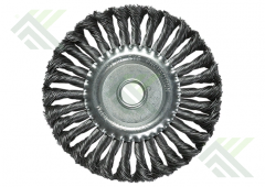Щетка крацовка MATRIX 125 мм, посадка 22,2мм, крученая проволока