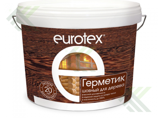 Герметик ЕВРОТЕКС для дерева орех 6кг