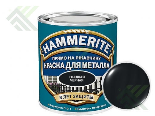 Краска ХАММЕРАЙТ глянцевая 0,75л Черная