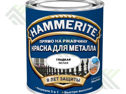 Краска ХАММЕРАЙТ глянцевая 0,75л Белая