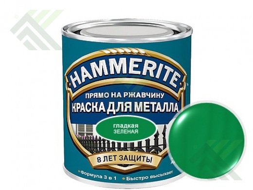 Краска ХАММЕРАЙТ глянцевая 0,75л Зеленая