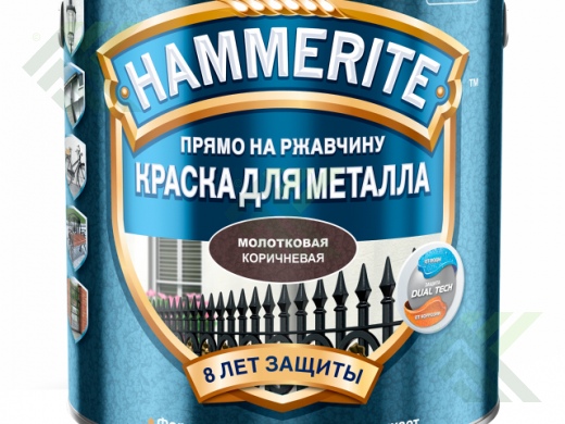 Краска ХАММЕРАЙТ молотковая 0,75л Коричневая