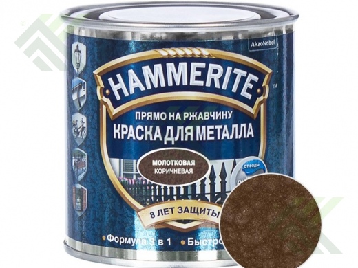 Краска ХАММЕРАЙТ молотковая 0,75л Коричневая
