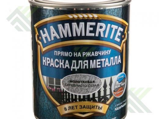 Краска ХАММЕРАЙТ молотковая 0,75л Серебристо-серая