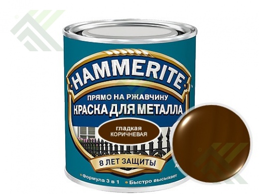 Краска ХАММЕРАЙТ глянцевая 0,75л Коричневая