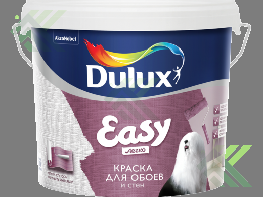 Краска DULUX EASY для всех типов обоев, ВС 5л УЦЕНКА