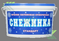 Краска СНЕЖИНКА для стен и потолка 7кг.