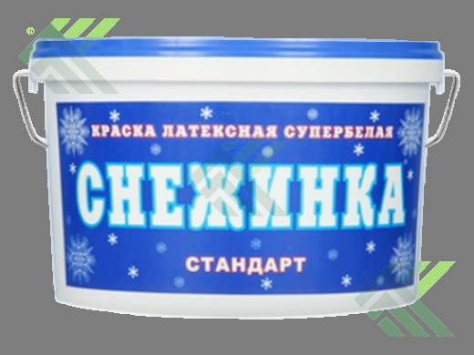 Краска СНЕЖИНКА для стен и потолка 7кг.