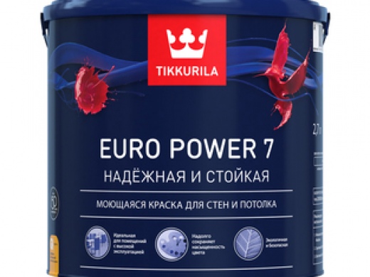 Краска TIKKURILA EURO 7 C для стен и потолка мат. 9л