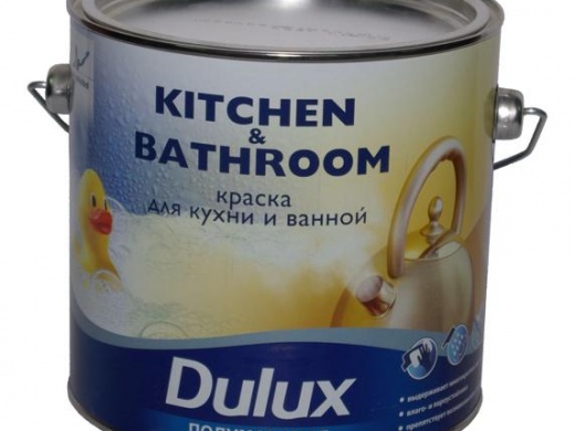 Краска DULUX KITCHENS&BATHROOMS для кухни и ванны полуматовая ВС 1л