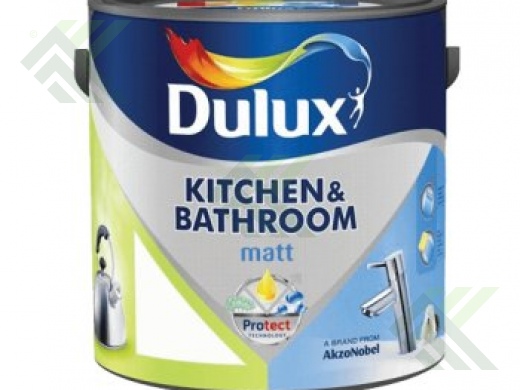 Краска DULUX KITCHENS&BATHROOMS для кухни и ванны матовая 2,5л