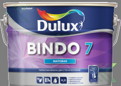 Краска DULUX BINDO 7 для стен и потолка матовая белая 4,5л