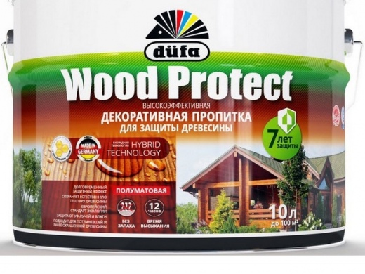 Пропитка для древесины Wood Protect бел. 10л