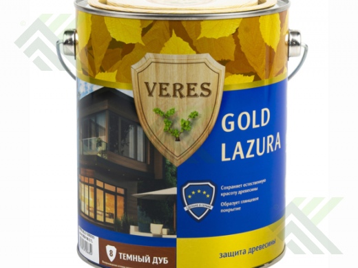 Пропитка для древесины ВЕРЕС GOLD №8 дуб темный 0,9л