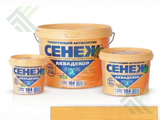 Пропитка для древесины Сенеж Аквадекор 2,5кг Сосна №103