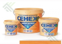 Пропитка для древесины Сенеж Аквадекор 9 кг. Лиственница №104