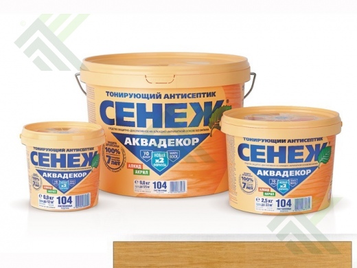 Пропитка для древесины Сенеж Аквадекор 2,5кг Дуб №112