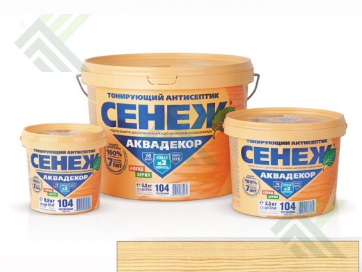 Пропитка для древесины Сенеж Аквадекор 1 кг. Бесцветн. №102