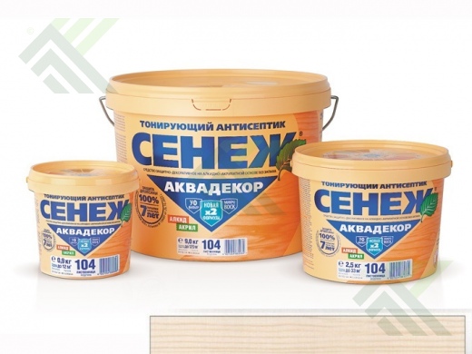 Пропитка для древесины Сенеж Аквадекор 9 кг. Иней №101