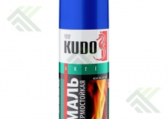 Краска KUDO аэрозоль термостойкая 520мл черная