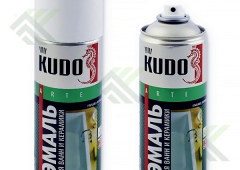 Краска KUDO аэрозоль для ванн 520мл белая