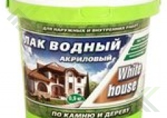 Лак БЕЛЫЙ ДОМ водн. по камню/дереву 2,2кг Белый