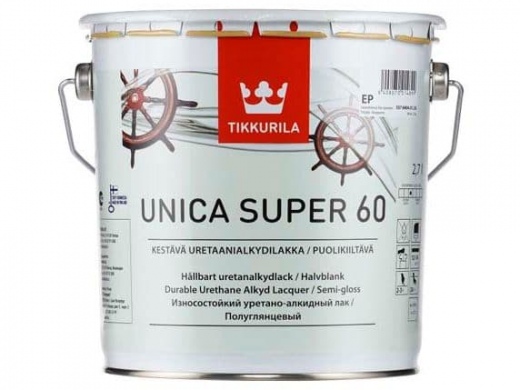 Лак TIKKURILA UNICA SUPER EP яхтный полуглянцевый 2,7л