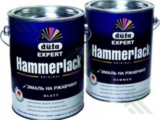 Эмаль по ржавч. ДЮФА HAMMERLACK мол. 2,5л алюминиевая
