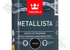 Грунт-эмаль TIKKURILA METALLISTA по ржавчине глянц.черный 0,9л