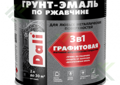 Грунт-эмаль Дали по ржавчине графитовая зеленая 2л
