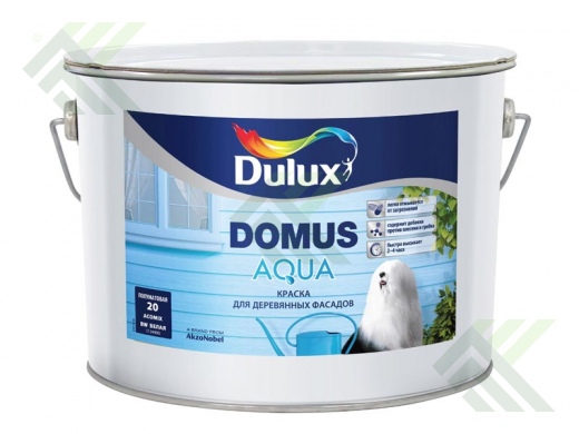 Краска DULUX DOMUS AQUA фасадная ВС п/мат 10л УЦЕНКА КОЛЕРОВКА