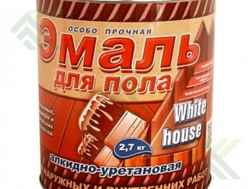Эмаль БЕЛЫЙ ДОМ для пола 2,7кг мокрый асфальт