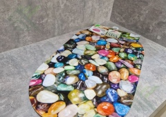 Коврик для ванны 69х39см Галька