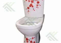 Унитаз-компакт КИРОВ декор САКУРА