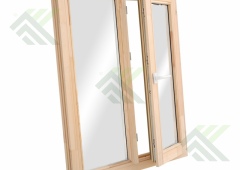 Оконный блок 1,2 х 1,2м ОДОСП (стеклопакет,уплотн,зам.,2х створ)