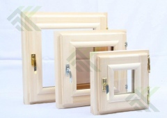 Оконный блок  400х600мм банный липа (тонир. двойное стекло)