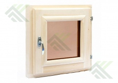 Оконный блок  700х700мм банный липа (тонир. двойное стекло)