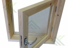Оконный блок  500х600мм банный липа (тонир. двойное стекло)