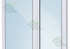 Окно ПВХ 1200х1000мм двуствор./ поворот.-откид.+глух. / 2-й ст-пакет/правое