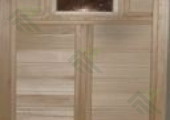 Дверной блок банный липа 35х700х1800мм  (с тонированным стеклом) ДС-1