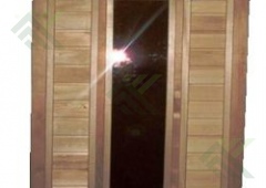 Дверной блок банный липа 35х700х1800мм  (с тонированным стеклом) ДС-2